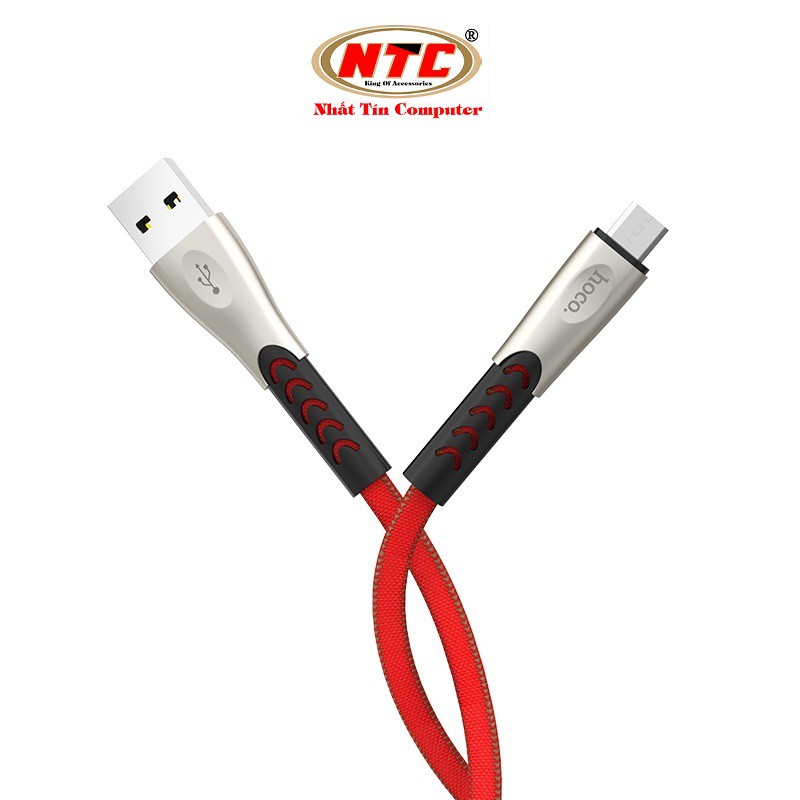 Cáp sạc nhanh và truyền dữ liệu Hoco U48 cổng microUSB (2.4A, dài 1.2M) - Hãng phân phối