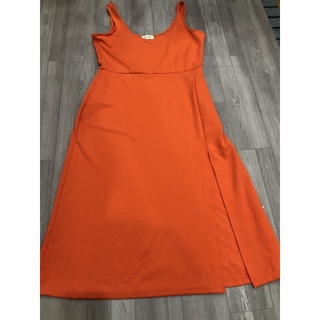 đầm thun cotton xẻ tà size L