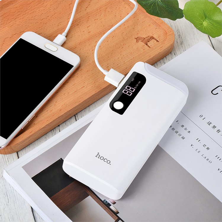 Sạc dự phòng Hoco B27 15.000mAh tích hợp đèn chiếu sáng, thiết kế sang trọng CHÍNH HÃNG