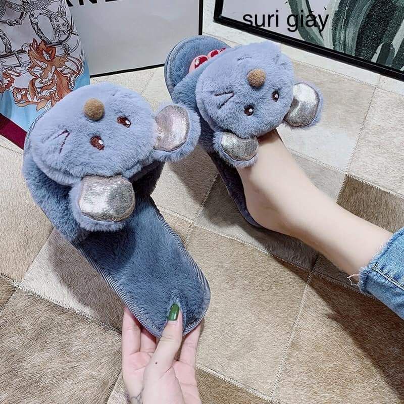 Dép lông mang trong nhà hình con chuột