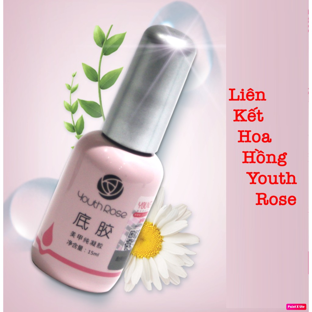 Cặp Base + Top Gel Hoa Hồng Youth Rose 15ml x 2