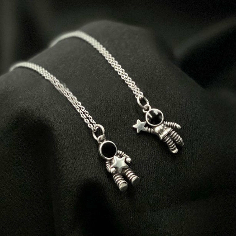 Dây Chuyền Mặt Hình Phi Hành Gia Phong Cách Hàn Quốc Đơn Giản Cá Tính