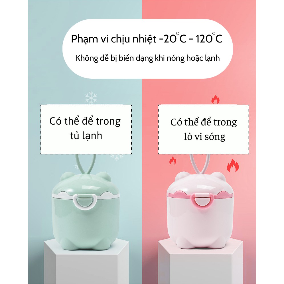 Hộp đựng sữa bột, hộp chia sữa, đựng đồ ăn cho bé, chất liệu nhựa cao cấp, ăn toàn, vệ sinh