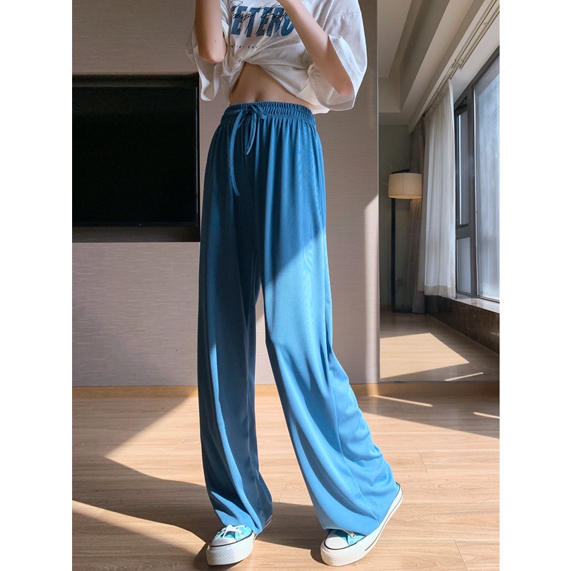 Quần ống rộng Lưng Cao Thời Trang Mùa Hè Cho Nữ