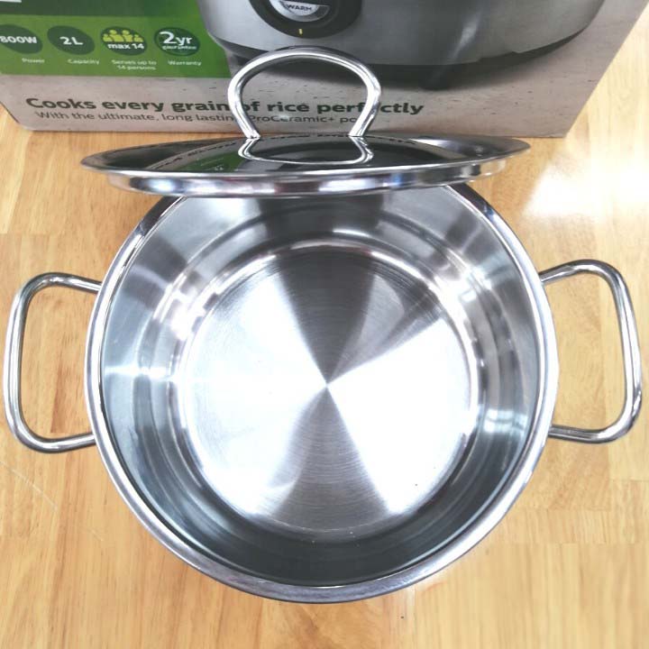 Nồi 3 Đáy Sandwich Inox 430 Fivestar 20cm 3 lít Dùng Cho Bếp Từ FSN20 ( HÀNG CHÍNH HÃNG FIVESTAR BẢO HANH 12 THANG)