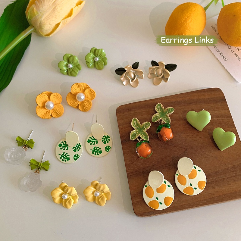 Bông Tai Xỏ Lỗ Kiểu Dáng Đơn Giản Dễ Thương Phong Cách Hàn Quốc