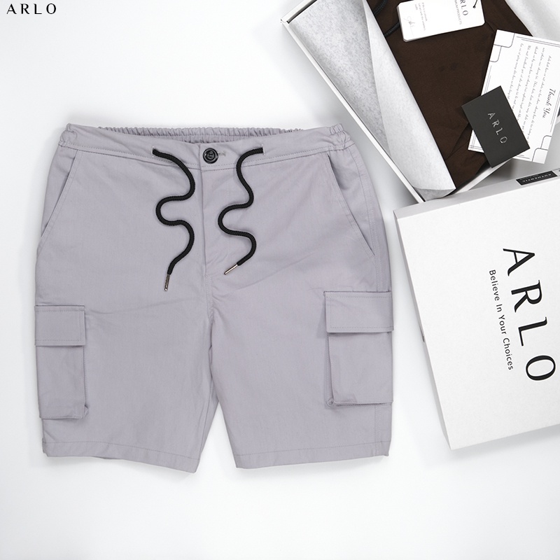 Quần Short Kaki Túi Hộp CARLOS Dày Dặn Cứng Cáp Đứng Form Màu Nâu Cánh Gián - ARLO