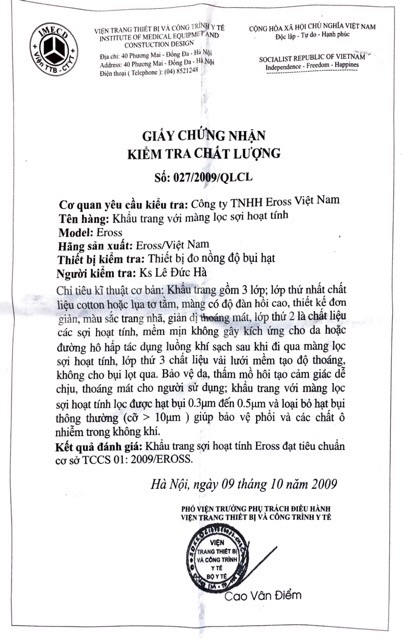 KHẨU TRANG 3 LỚP CAO CẤP EROSS - MẪU NAM, NỮ | BigBuy360 - bigbuy360.vn