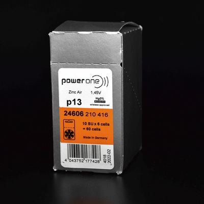 Pin trợ thính POWERONE P13 nhập khẩu của Đức PR48 Tai nghe máy trợ thính nút pin điện tử