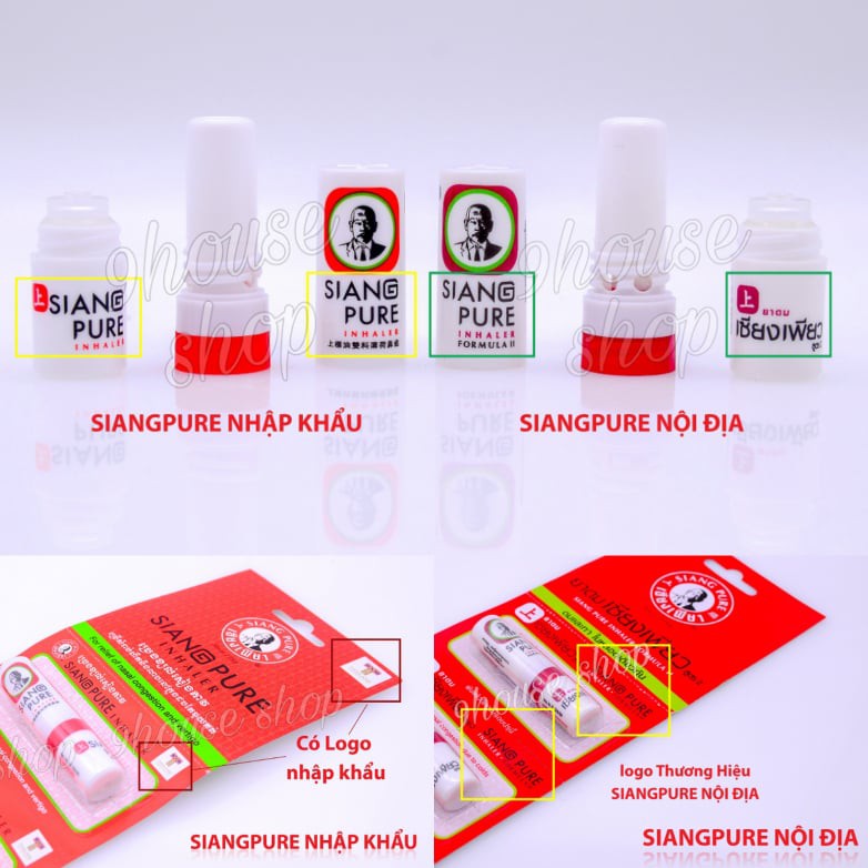 01 Ống Hít thông mũi 2 Đầu - SIANG PURE INHALER 2 In 1