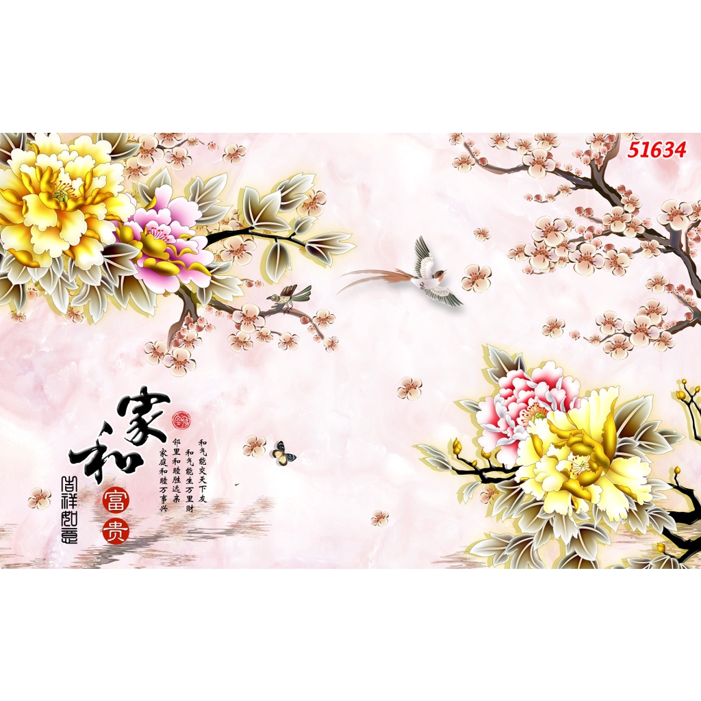 Tranh INDOCHINE vản lụa 3d tặng keo và dụng cụ dán hoa nhiều màu sắc