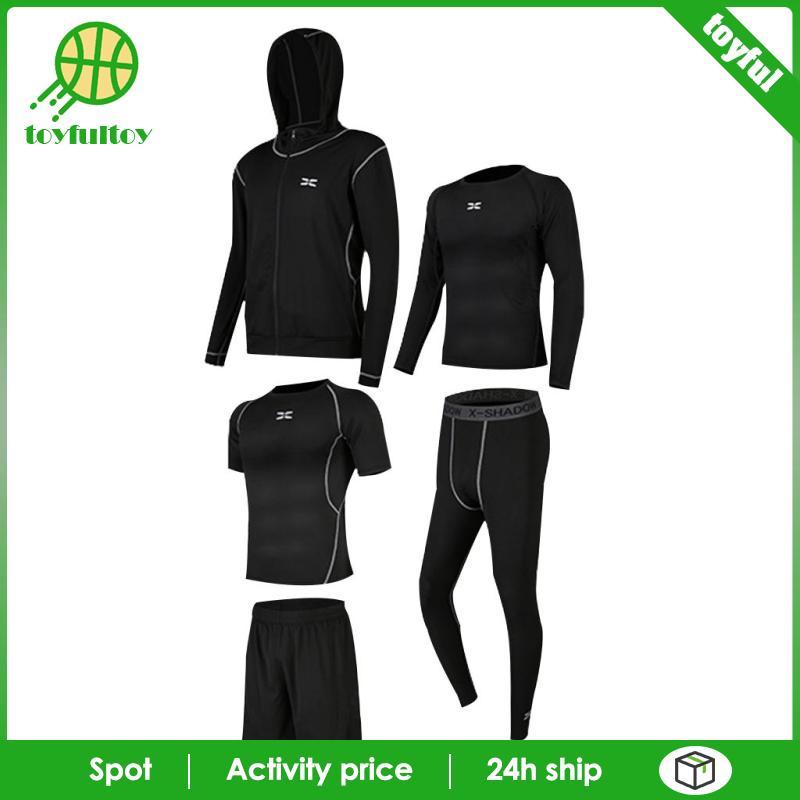 Set 5 Quần Thể Thao Màu Đen Size M Thời Trang Cho Nam