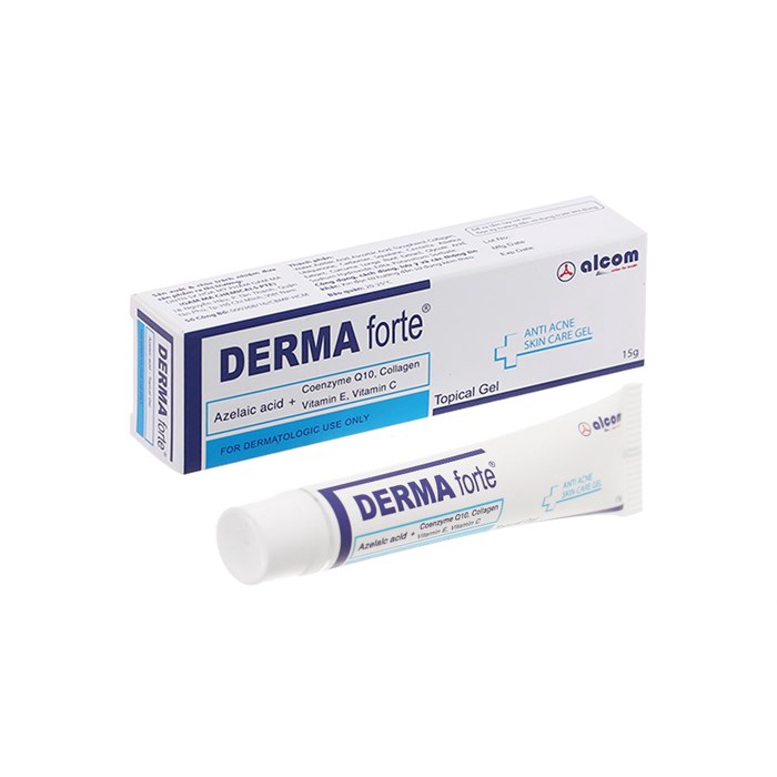 Gel giảm mụn, mờ thâm Derma Forte (Tuýp 15g) - Nhà thuốc Amipharma