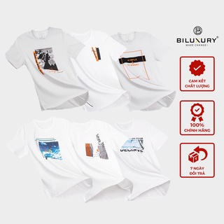 Combo 2 áo phông nam không cổ Biluxury thun co giãn 4 chiều vải mát cao cấp mẫu bất kỳ