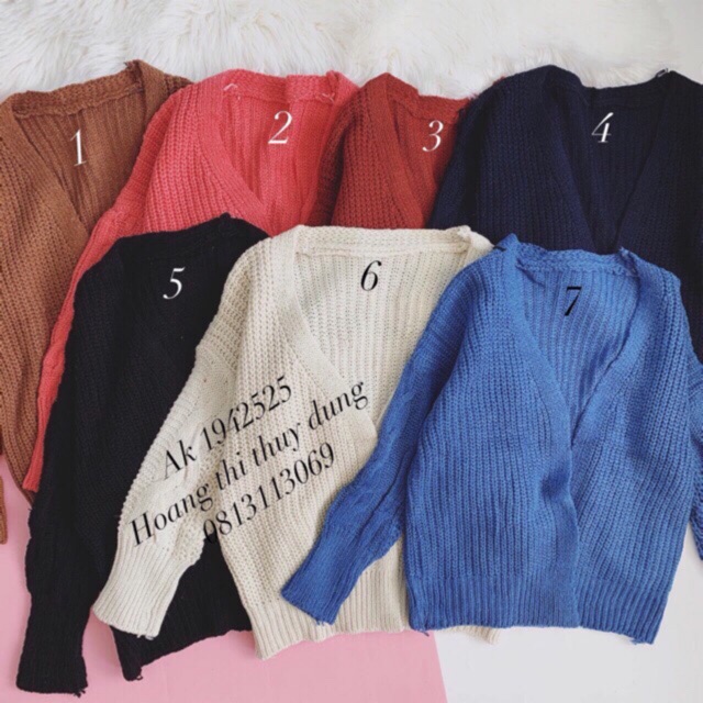 Áo len cardigan vặn thừng dáng rộng | BigBuy360 - bigbuy360.vn