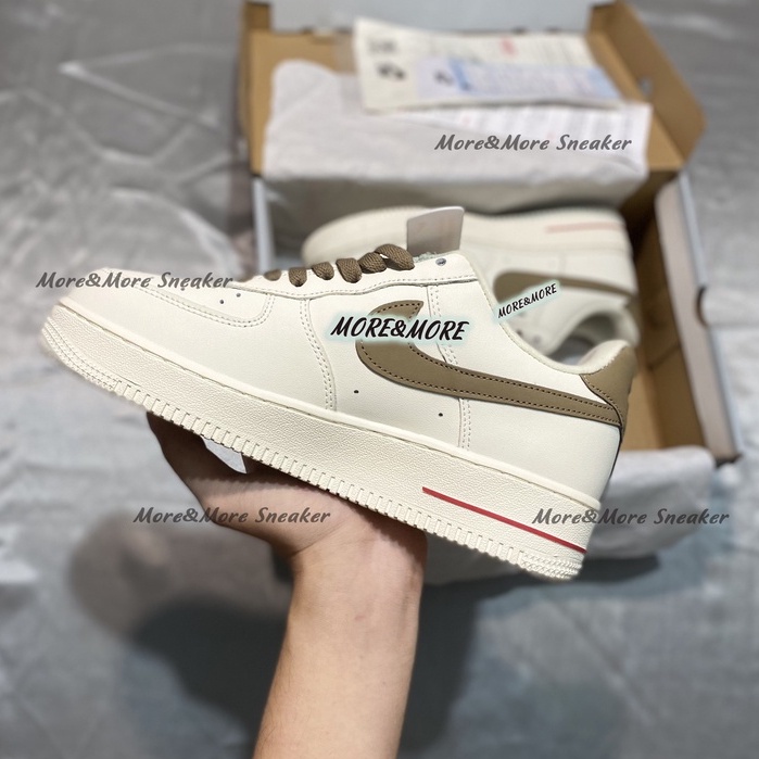 [More&More] Giày Sneaker AF1 custom vệt nâu chất lượng nguyên bản cao cấp MSN2371 | BigBuy360 - bigbuy360.vn