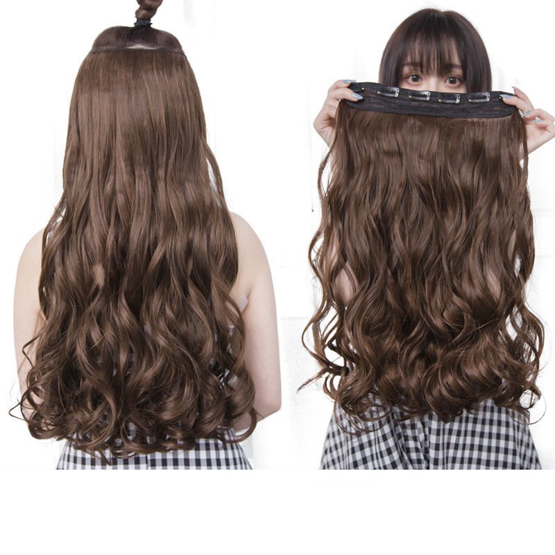 Tóc giả dải xoăn Pohanu tóc kẹp cao cấp 6 phím mềm mượt TG18