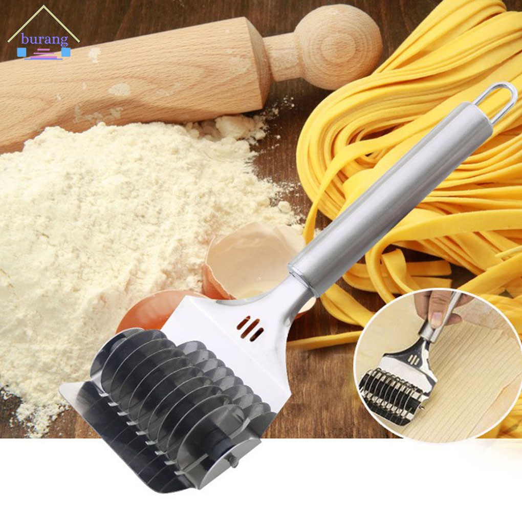 Cây Lăn Cắt Bột Làm Sợi Mì Ống Cầm Tay Bằng Thép Không Gỉ Dùng Trong Nhà Bếp