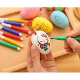 Đồ chơi sáng tạo - Quả trứng tô màu cho bé ( Trứng + bút tô màu +họa tiết ngẫu nhiên)