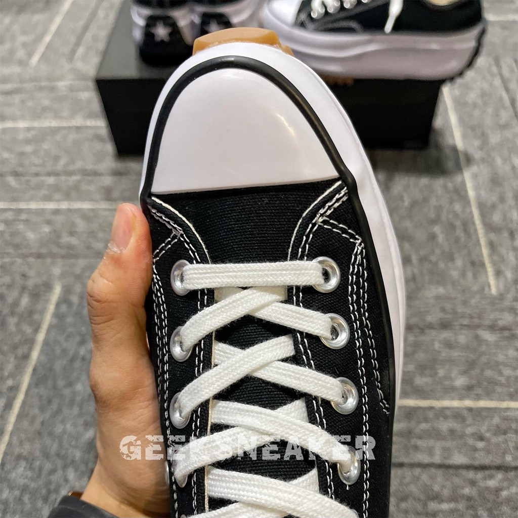 [GeekSneaker] Giày Cvs Run Star Hike Low Top Black | Giày Cvs x Jw Anderson cổ thấp màu đen | Giày thể thao | Sneaker