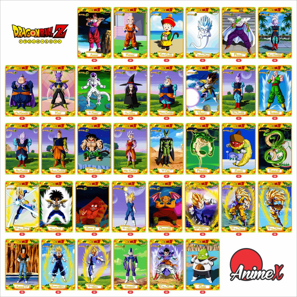 Thẻ sưu tập nhân vật Dragon Ball Z - AnimeX