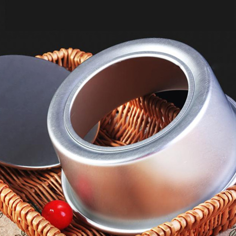 Khuôn Làm Bánh Pudding Hình Tròn Bằng Hợp Kim Nhôm 4/6/8/10inch Có Thể Tháo Rời