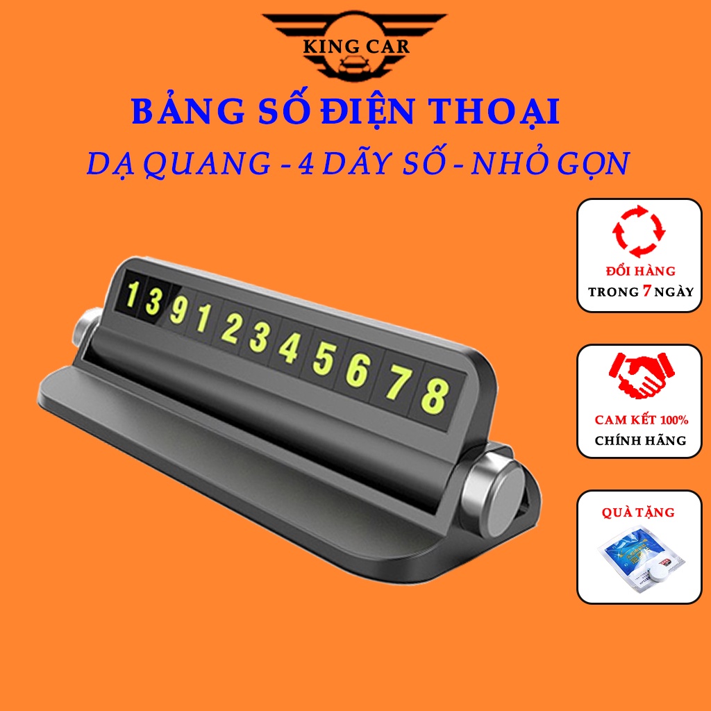 Bảng Số Điện Thoại Ô Tô Dạ Quang - Bảng Số Điện Thoại Trên Ô Tô - Đặt Trên Taplo Xe Hơi Hỗ Trợ Dừng Đỗ