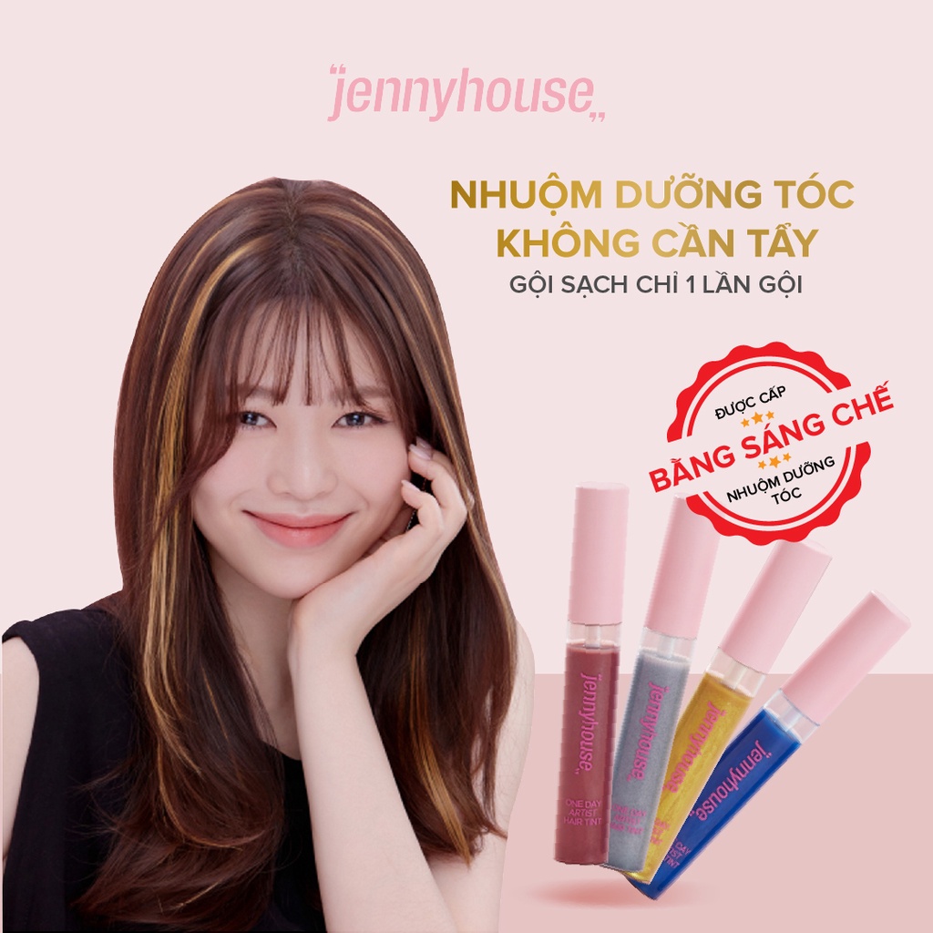 Màu Nhuộm Tóc Tạm Thời JENNY HOUSE One Day Artist Hair 8ml - 4 Màu Nâu/ Hồng/ Bạc/ Xanh Dương