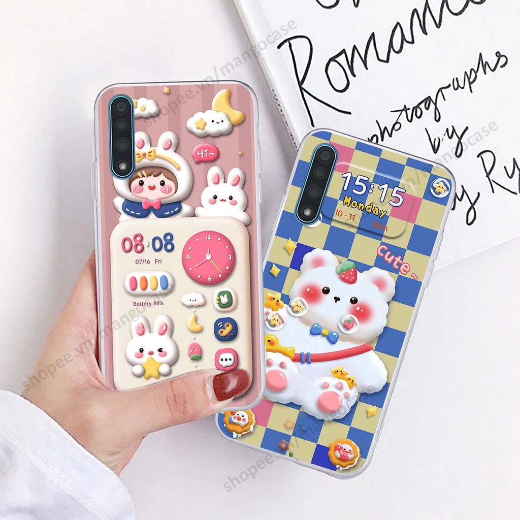 Ốp lưng Vsmart Live hình gấu, thỏ, đồng hồ cute dễ thương