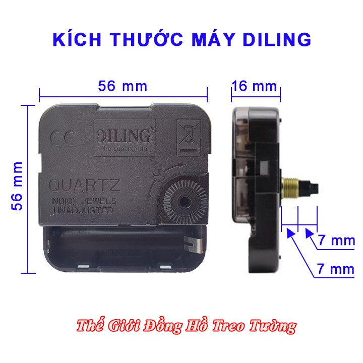 Máy Đồng Hồ Treo Tường DILING KIM TRÔI Cao cấp – Bộ KIM Tự Chọn – Bảo Hành 2 Năm – Tặng Pin Maxell
