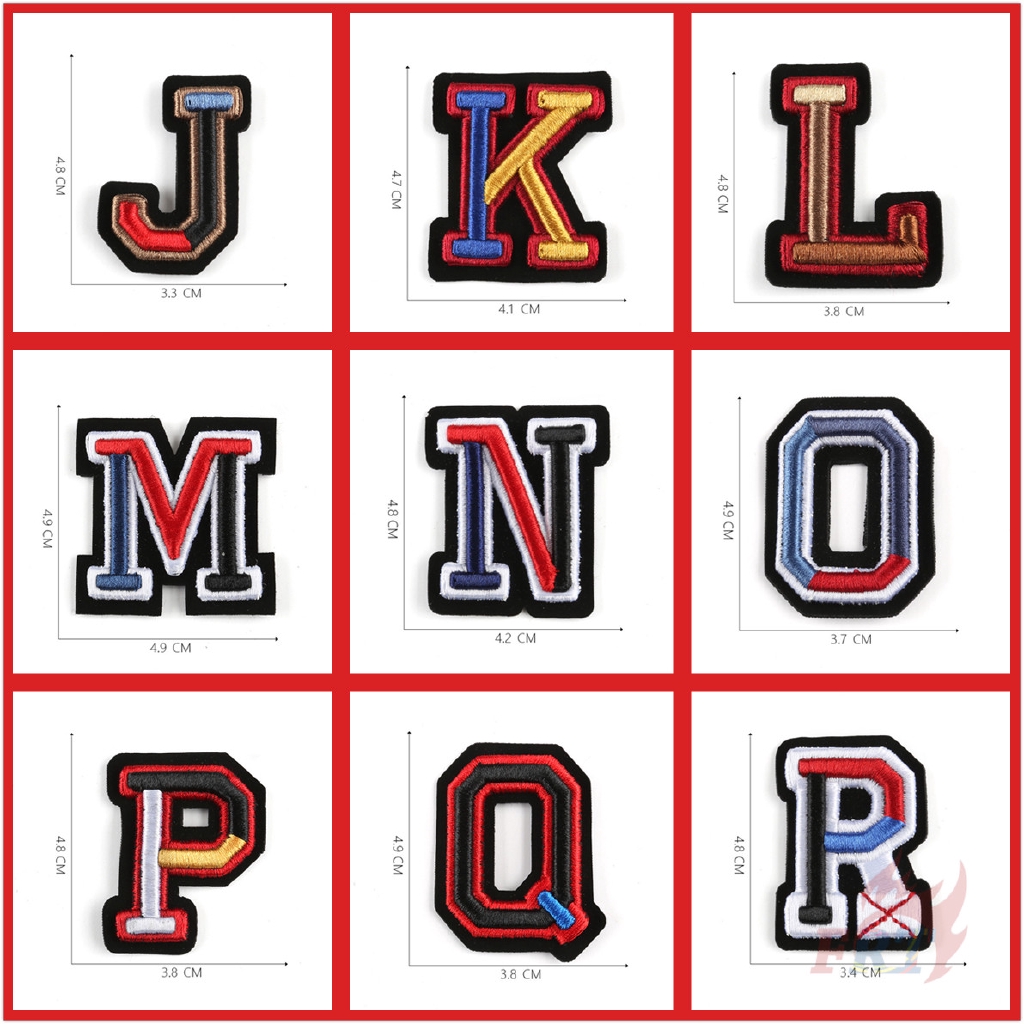 ☸ 3D Multicolor Letter Patch ☸ 1Pc Diy Sew On Patch Apparel Applique