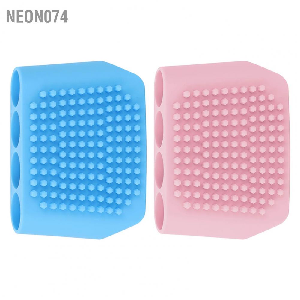Neon074 Silicone Exfoliating Brush Multifunction Bath Massage Body Scrubber Laundry Tableware Cleaning Bàn chải silicon