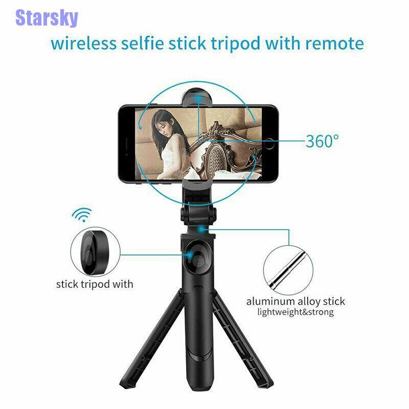 Gậy Chụp Ảnh Selfie Starsky 4 Trong 1 Không Dây Có Thể Kéo Dài Và Điều Khiển Từ Xa