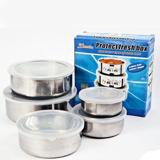 Bộ 5 thố inox đựng thực phẩm có kèm nắp đậy đa năng
