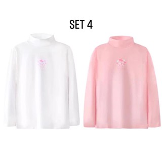 Combo 3 set áo cổ lọ cho bé trai, bé gái