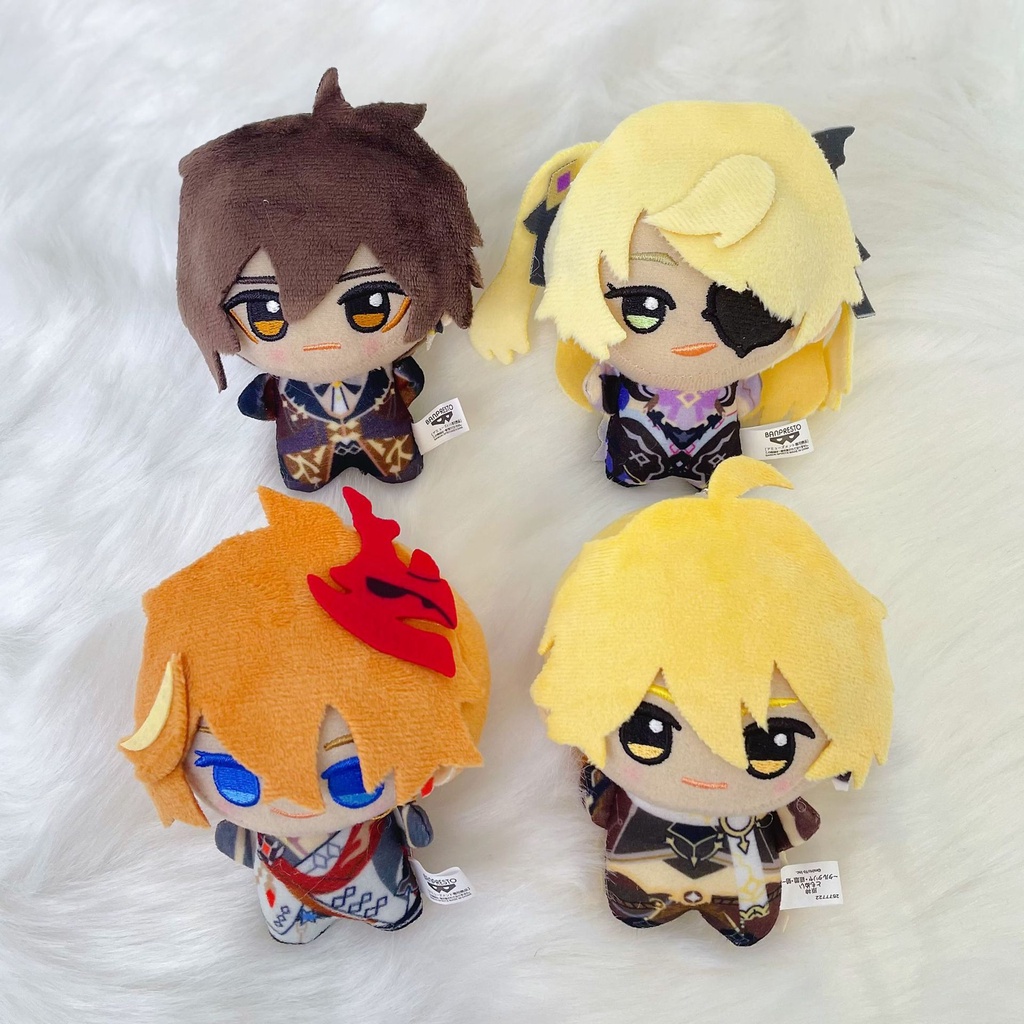 Móc Khóa Búp Bê Nhồi Bông Mini 10CM Genshin Vaglia Zhong Li Xiao Klee Albedo Ganyu Fischl