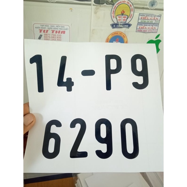 Decal dán biển số xe máy cắt theo yêu cầu
