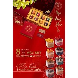 Mứt tết quà tặng 8 vị ít đường