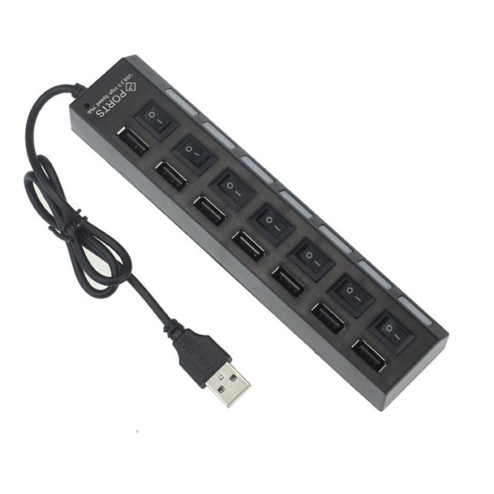 Bộ Chia Cổng Usb - Hub Usb 7 Cổng Có Công Tắc