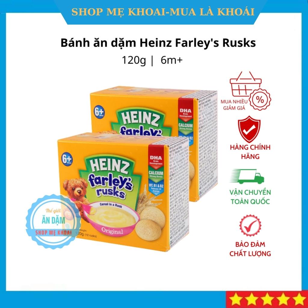 Bánh Quy Ăn Dặm Heinz Farley's Rusks 120g Cho Bé Ăn Dặm Từ 6 Tháng Tuổi Date 4/2023 - ShopMekhoai