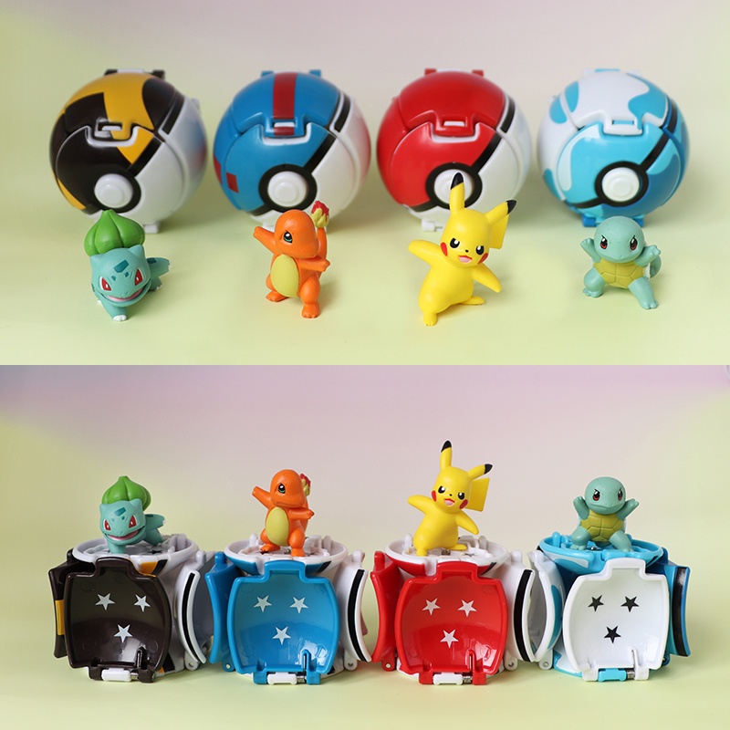 Pokemon Flip Pet Blast Poke Ball Bộ 4