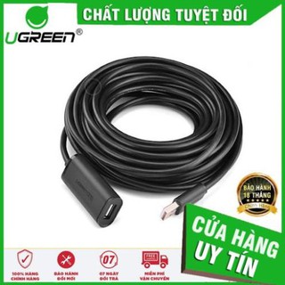 Cáp nối dài usb 2.0 dài 10m chính hãng ugreen 10321 có ic khuếch đại ✔hàng chính hãng ✔