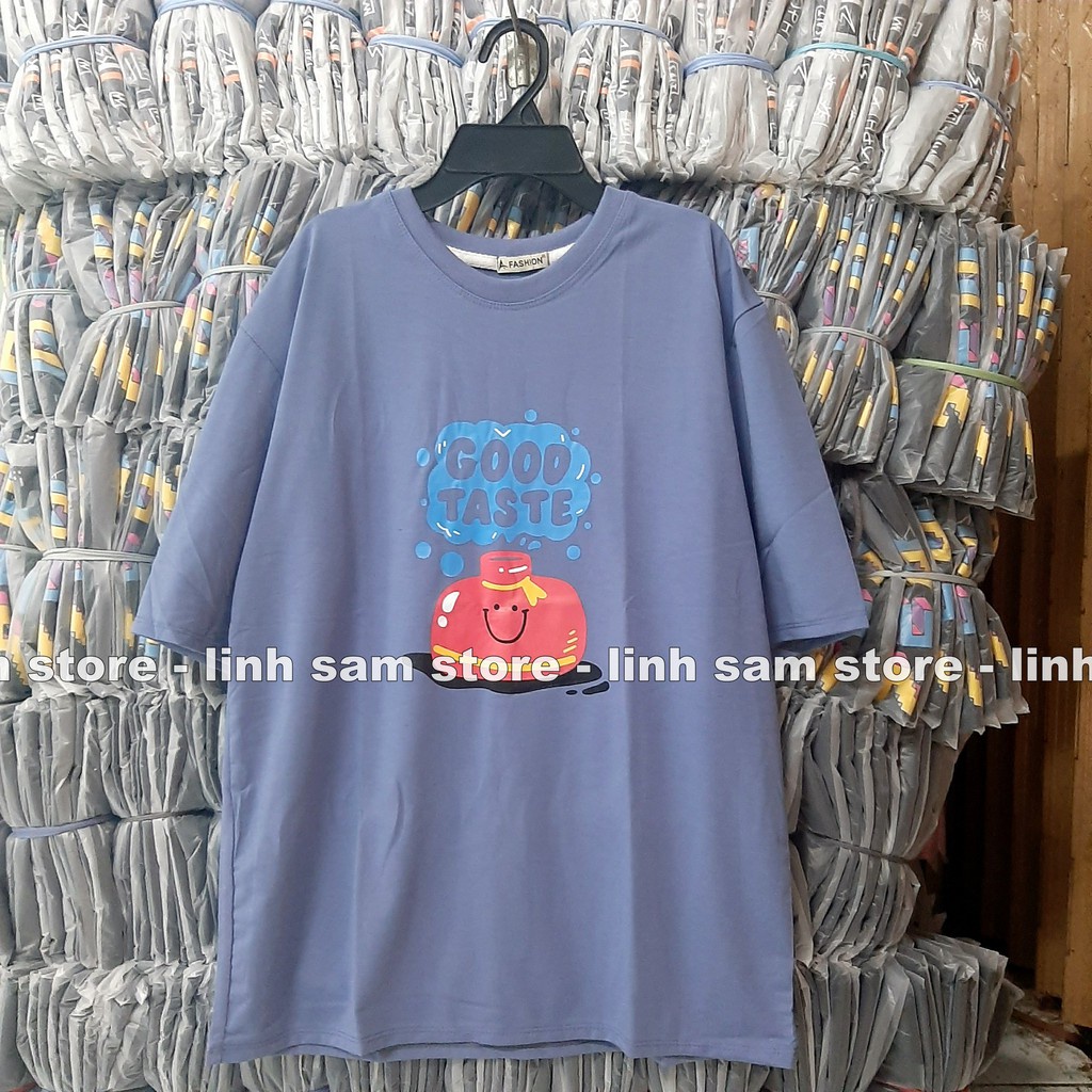 Áo thun tay lỡ nữ SAM CLO freesize phông form rộng dáng Unisex, mặc lớp, nhóm, cặp in chữ GOOD TASTE