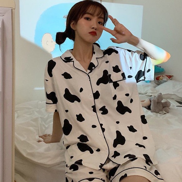 Bộ Pijama Cộc Tay Bò Sữa Cực Xinh BC07