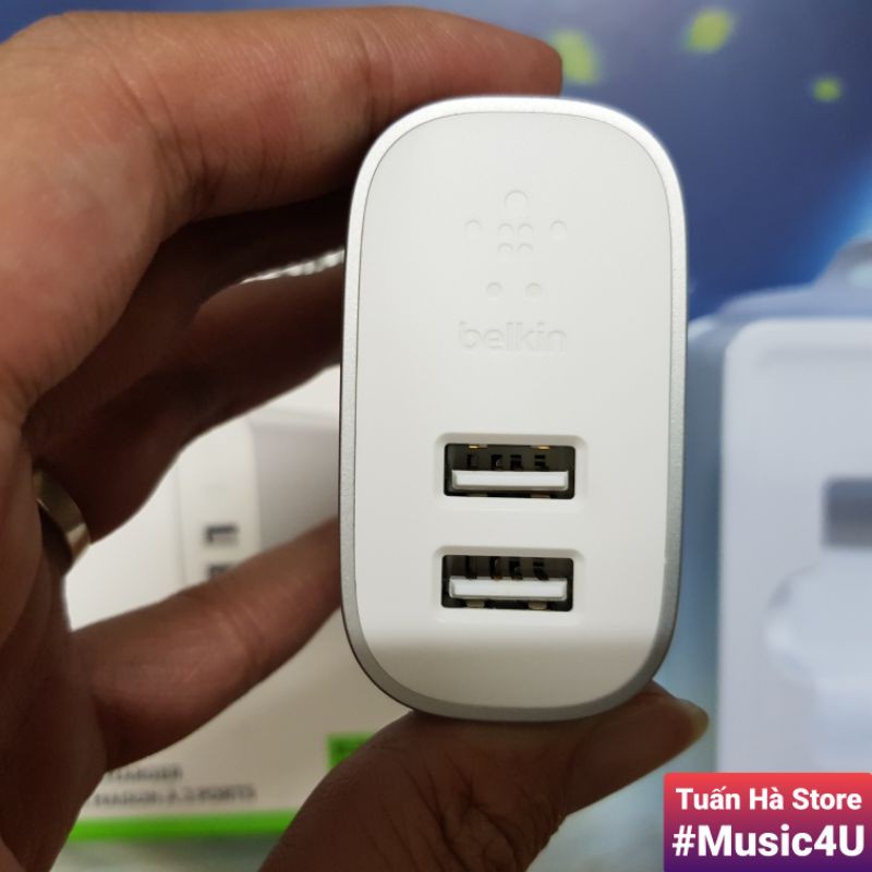 Củ sạc nhanh 2 cổng USB Belkin 12W 24W  Tuấn Hà Store