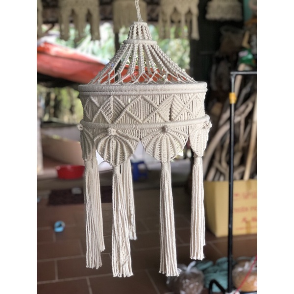 Đèn trang trí sợi macrame
