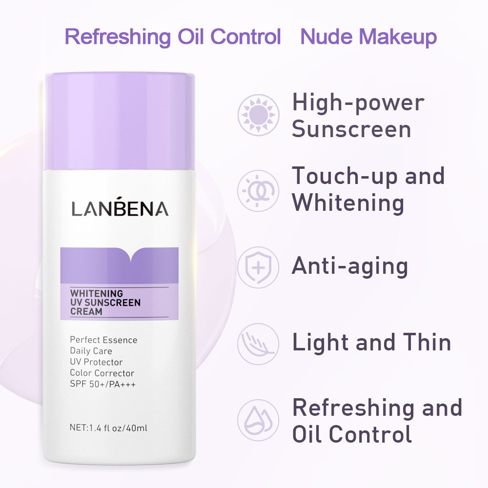 (Hàng Mới Về) Kem Chống Nắng Lanbena Spf50 + 40ml Dưỡng Trắng Da | BigBuy360 - bigbuy360.vn