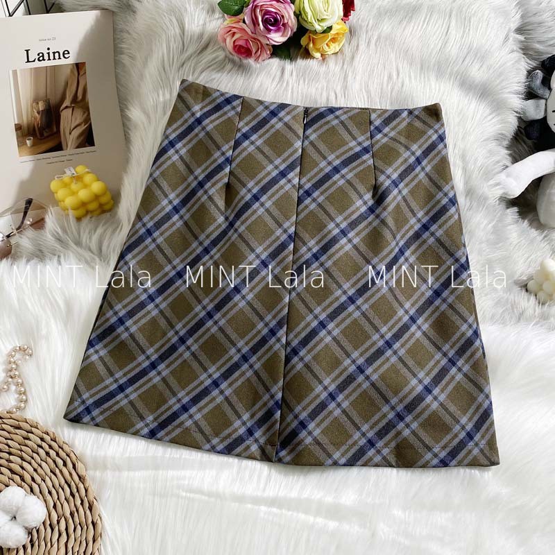 Chân Váy Kẻ Chéo Dáng A Mùa Thu Đông | BigBuy360 - bigbuy360.vn