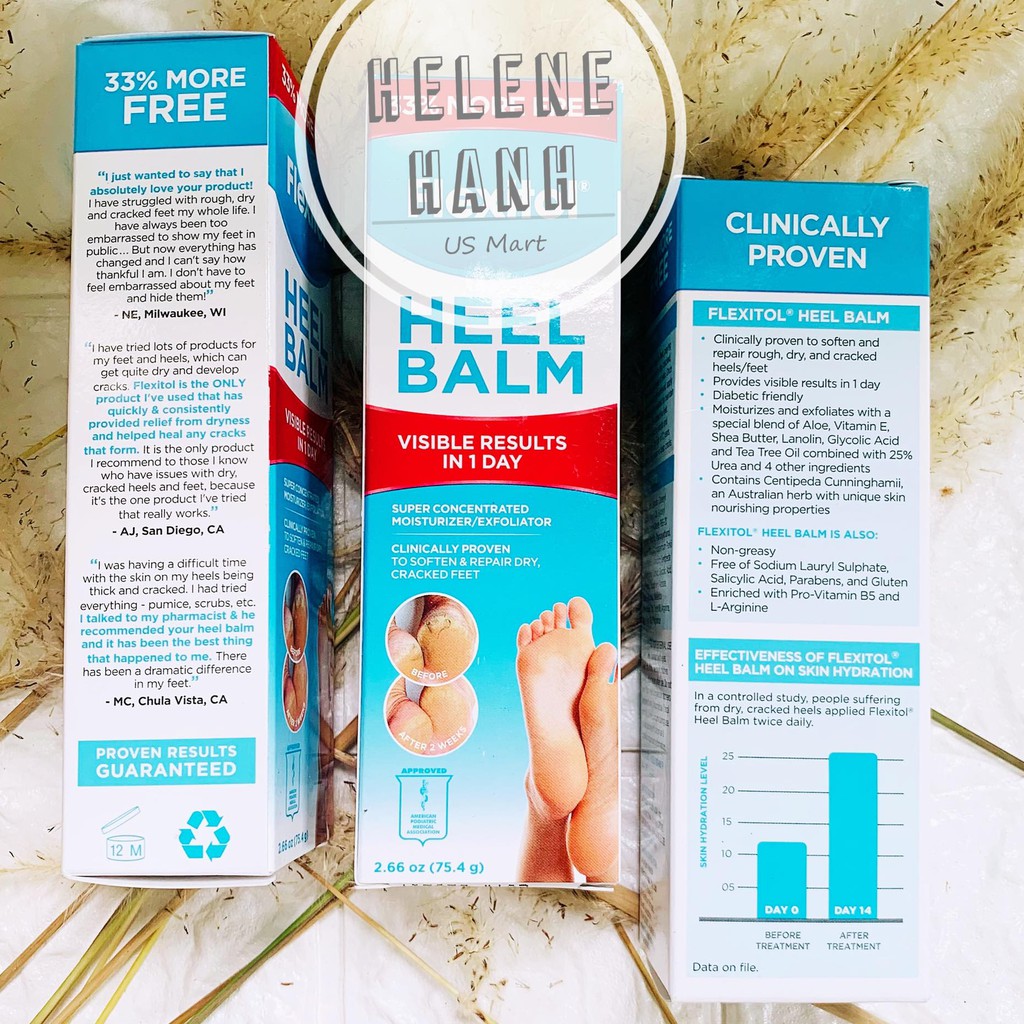 Kem Hổ Trợ Nứt Gót Chân Flexitol Heel Balm 75.4g USA