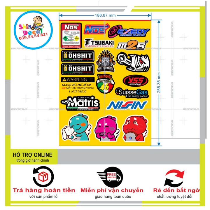 LOGO STICKER DÁN XE MÁY M20 - SHINDECAL2